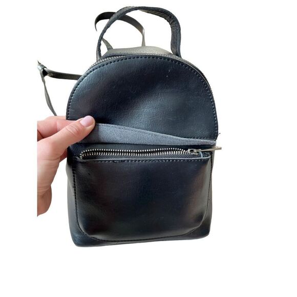 Brandy Melville Black Mini Leather Backpack - Picture 4 of 14